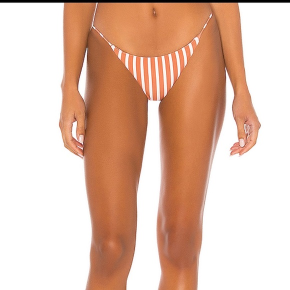 SKIN by SAME String Bikini in Camel White Stripe - Picture 5 of 7